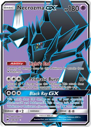 Necrozma GX (Full Art) 134/147 - SM  Burning Shadows Holofoil