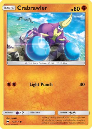 Crabrawler 73/147 - SM  Burning Shadows Reverse Holofoil