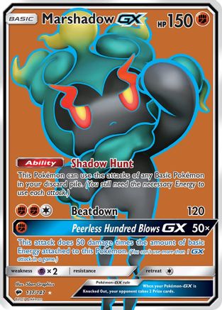 Marshadow GX (Full Art) 137/147 - SM  Burning Shadows Holofoil
