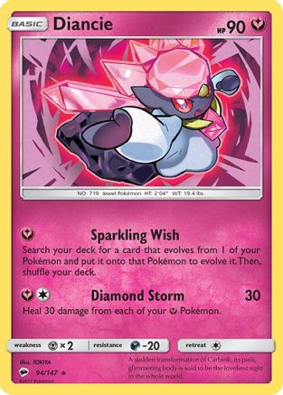 Diancie 94/147 - SM  Burning Shadows Holofoil