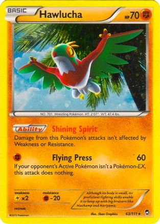 Hawlucha - 63/111 (Cosmos Holo) - Blister Exclusives Holofoil