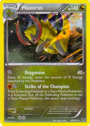 Haxorus - 69/101 (Cosmos Holo) - Blister Exclusives Holofoil