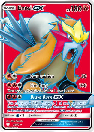 Entei GX (Full Art) 71/73 - Shining Legends Holofoil