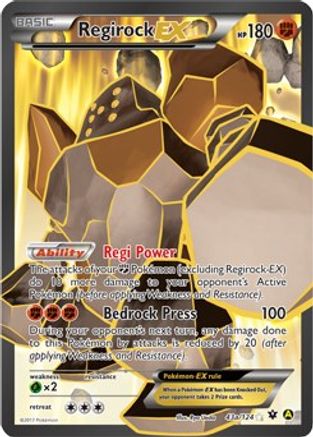 Regirock EX - 43a/124 43a/124 - Alternate Art Promos Holofoil