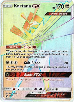 Kartana GX (Secret) 117/111 - SM  Crimson Invasion Holofoil