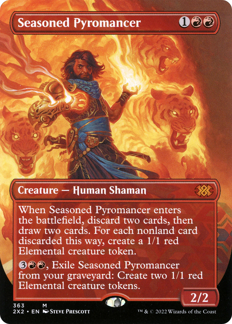 Seasoned Pyromancer (2X2-363) - Double Masters 2022 (Borderless)