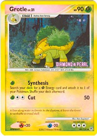 Grotle - 49/130 [Diamond & Pearl] - Burger King Promos Reverse Holofoil