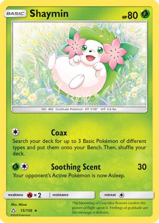 Shaymin (15) 15/156 - SM  Ultra Prism Holofoil