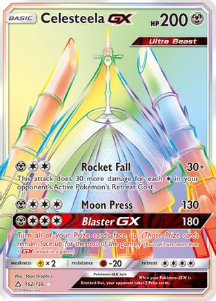 Celesteela GX (Secret Rare)/156 - SM  Ultra Prism Holofoil