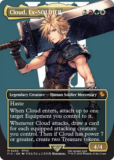 Cloud, Ex-SOLDIER (Borderless) (FIC-202) - Commander: FINAL FANTASY (Borderless) Foil