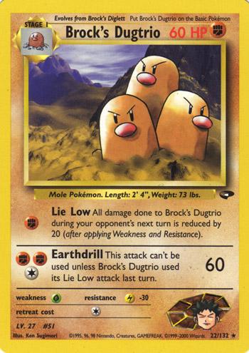 Brock's Dugtrio 22/132 - Gym Challenge Unlimited