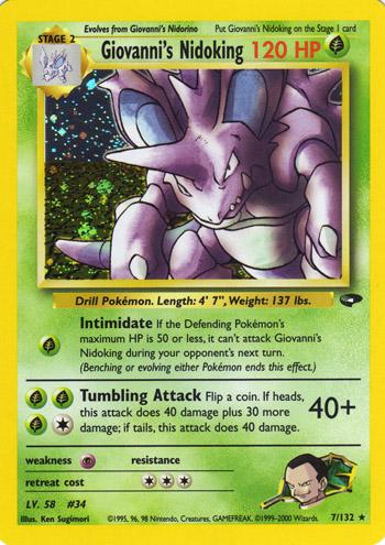 Giovanni's Nidoking Unlimited Holo