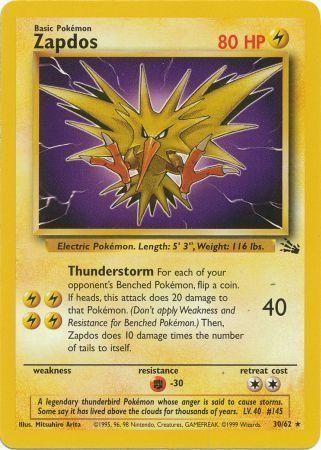 Zapdos 30/62 - Fossil Unlimited