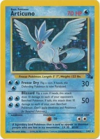 Articuno (2) 2/62 - Fossil Unlimited Holofoil