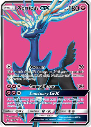 Xerneas GX (Full Art) 126/131 - SM  Forbidden Light Holofoil