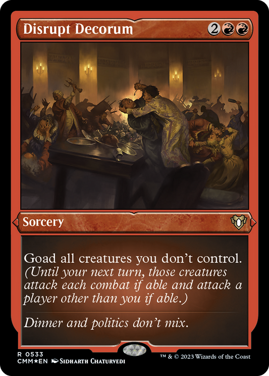 Disrupt Decorum (CMM-533) - Commander Masters Etched Foil