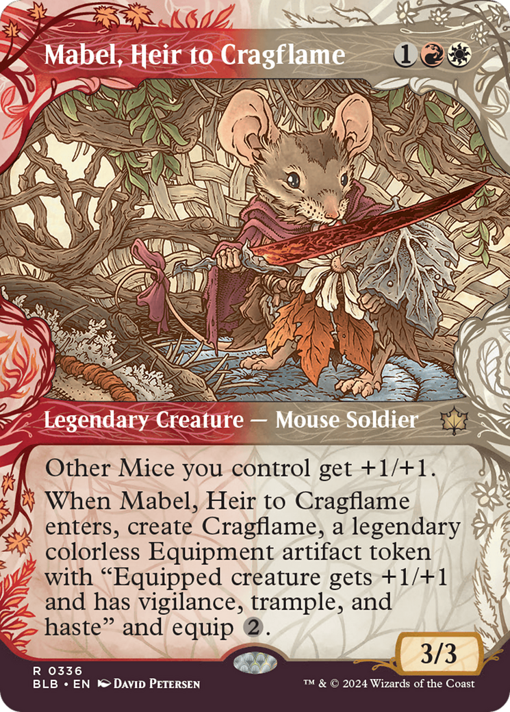 Mabel, Heir to Cragflame (BLB-336) - Bloomburrow: (Showcase) Foil