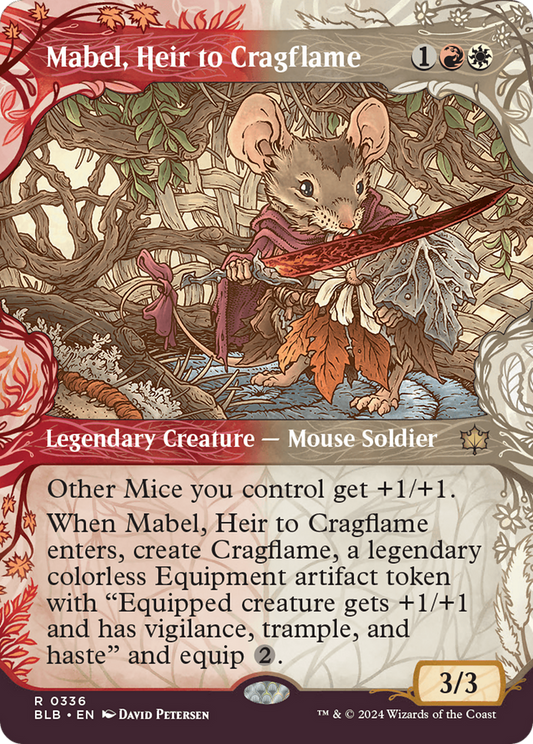 Mabel, Heir to Cragflame (BLB-336) - Bloomburrow: (Showcase) Foil