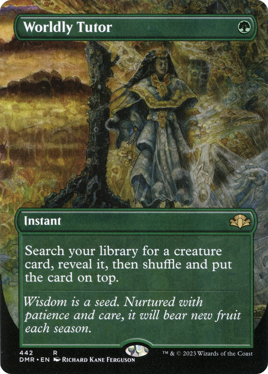 Worldly Tutor (DMR-442) - Dominaria Remastered (Borderless) Foil