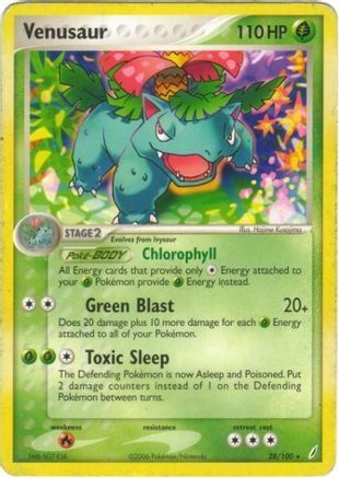 Venusaur - 28/100 (EX Crystal Guardians) 28 - Deck Exclusives Holofoil