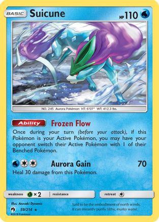Suicune/214 - SM  Lost Thunder Holofoil