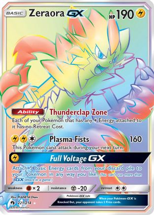 Zeraora GX (Secret) 221/214 - SM  Lost Thunder Holofoil