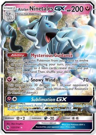 Alolan Ninetales GX 132/214 - SM  Lost Thunder Holofoil