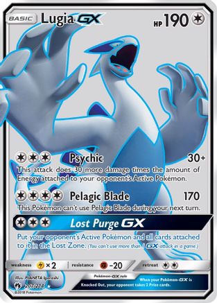 Lugia GX (Full Art) 207/214 - SM  Lost Thunder Holofoil