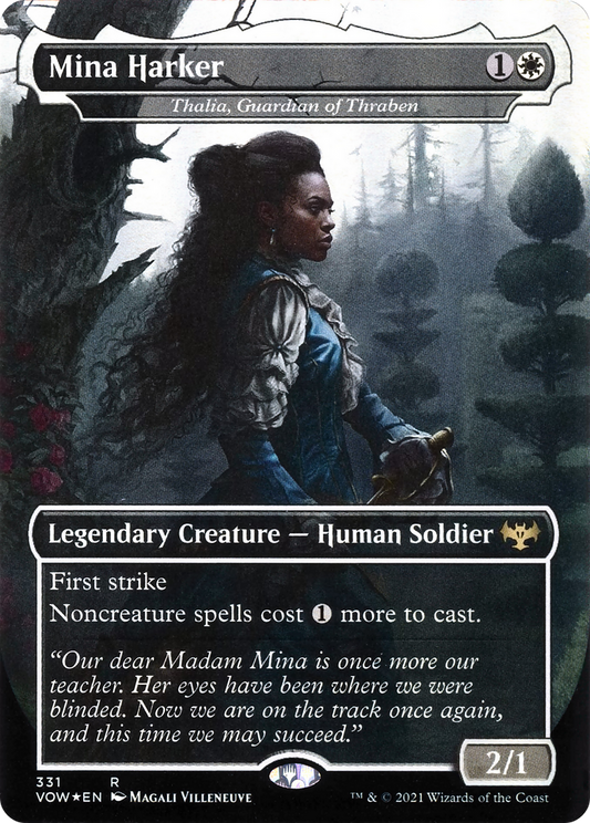 Thalia, Guardian of Thraben (VOW-331) - Innistrad: Crimson Vow / Mina Harker (Borderless) Foil