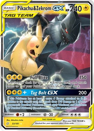 Pikachu & Zekrom GX Tag Team