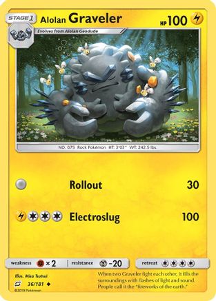 Alolan Graveler 36/181 - SM  Team Up Reverse Holofoil