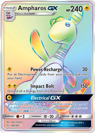 Ampharos GX (Secret) 185/181 - SM  Team Up Holofoil