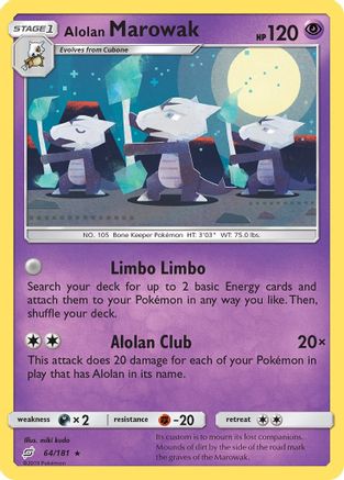 Alolan Marowak 64/181 - SM  Team Up Reverse Holofoil