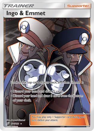 Ingo & Emmet (Full Art) 176/181 - SM  Team Up Holofoil
