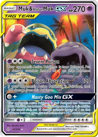 Muk & Alolan Muk-GX 61/214 - Unbroken Bonds Holofoil