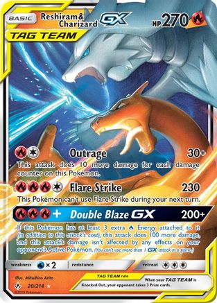 Reshiram & Charizard-GX 20/214 - Unbroken Bonds Holofoil