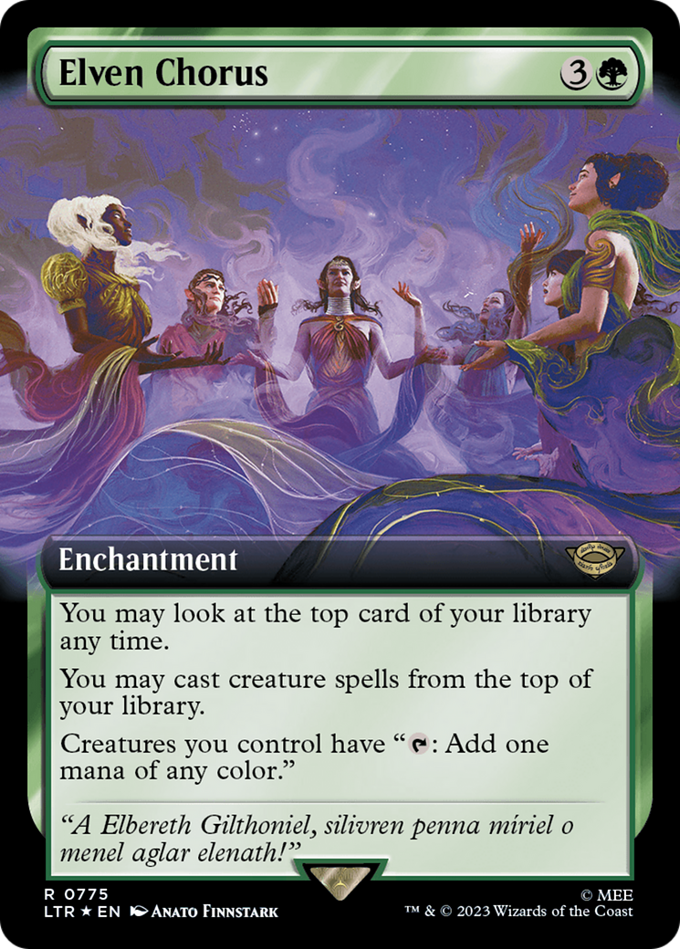 Elven Chorus Extended Art Surge Foil