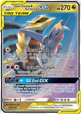 Garchomp & Giratina GX 146/236 - SM  Unified Minds Holofoil