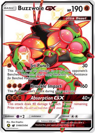Buzzwole GX SV68/94 - Hidden Fates Shiny Vault Holofoil