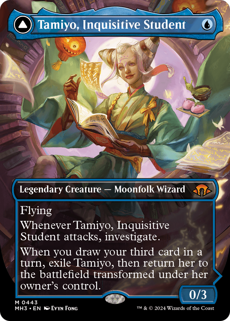 Tamiyo, Inquisitive Student // Tamiyo, Seasoned Scholar (MH3-443) - Modern Horizons 3 (Borderless) Foil