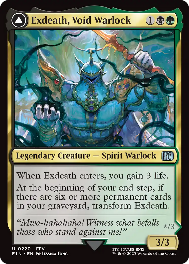 Exdeath, Void Warlock // Neo Exdeath, Dimension's End (FIN-220) - FINAL FANTASY Foil