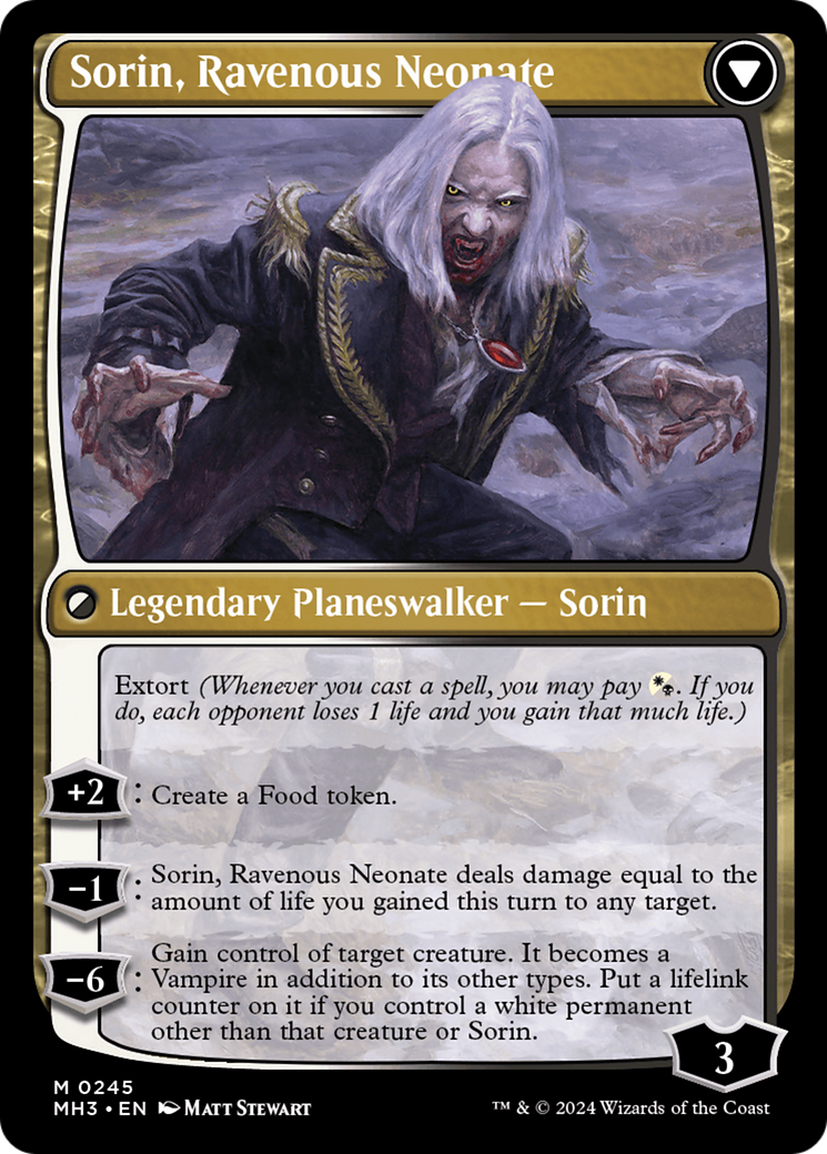 Sorin of House Markov // Sorin, Ravenous Neonate (MH3-245) - Modern Horizons 3 Foil