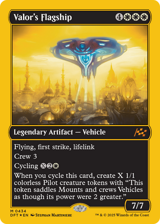 Valor's Flagship (First-Place Foil) (DFT-434) - Aetherdrift Foil