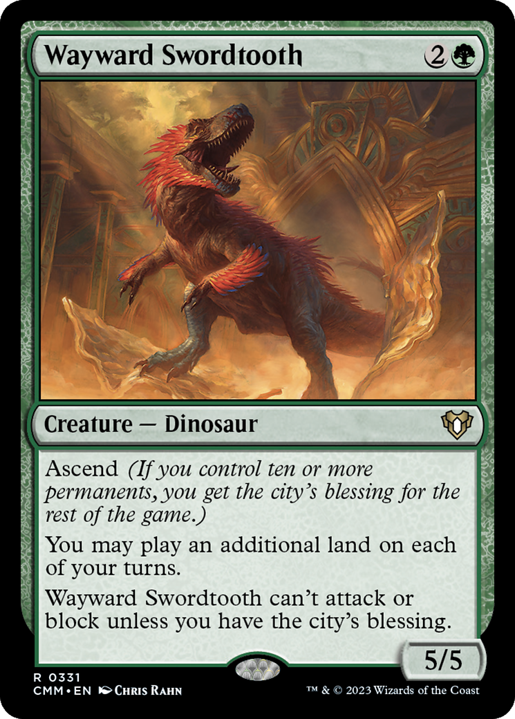 Wayward Swordtooth (CMM-331) - Commander Masters Foil