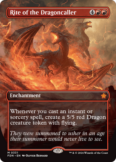 Rite of the Dragoncaller (Borderless) (FDN-331) - Foundations: (enchantment) (Borderless)