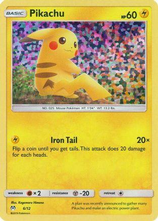 Pikachu - 6/12 6/12 - McDonalds Promos 2019 Holofoil