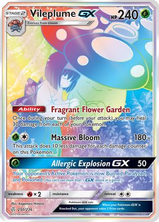 Vileplume GX Rainbow Rare