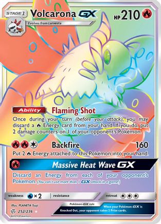Volcarona GX (Secret) 252/236 - SM  Cosmic Eclipse Holofoil