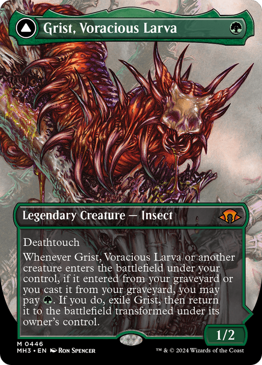 Grist, Voracious Larva // Grist, the Plague Swarm (MH3-446) - Modern Horizons 3 (Borderless) Foil