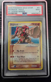 Regirock Gold Star Holo 91/92 PSA 9